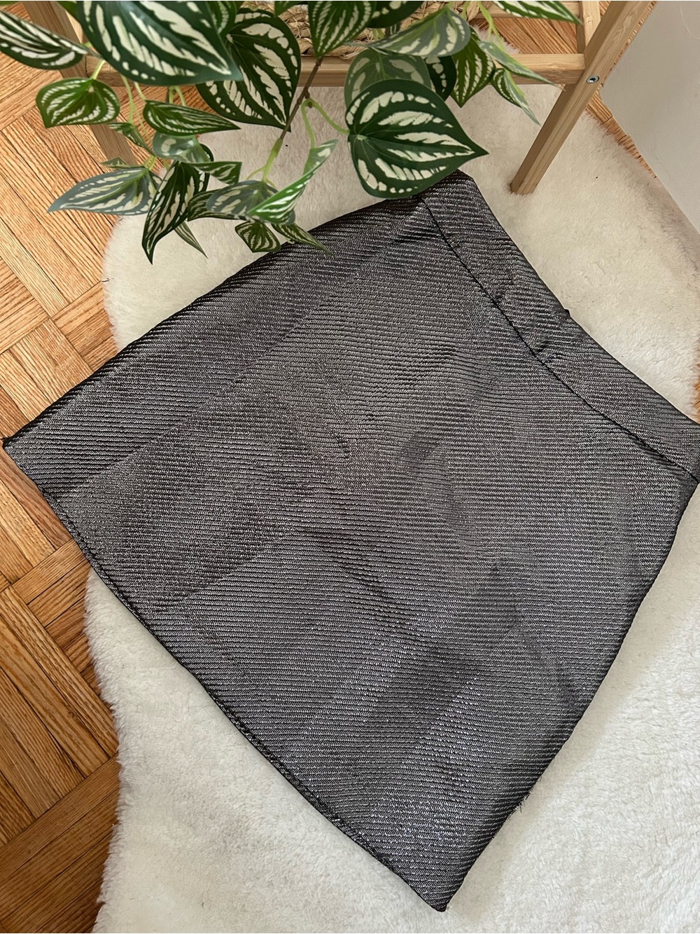 H&M Metallic Silver Skirt 36